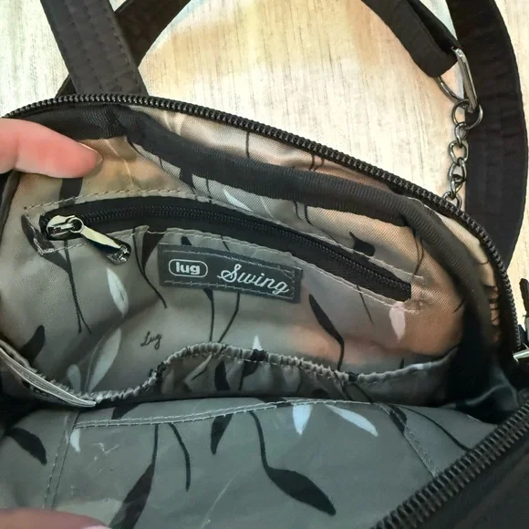 Lug Swing Convertible Black Quilted Crossbody Bag - Picture 2 of 3